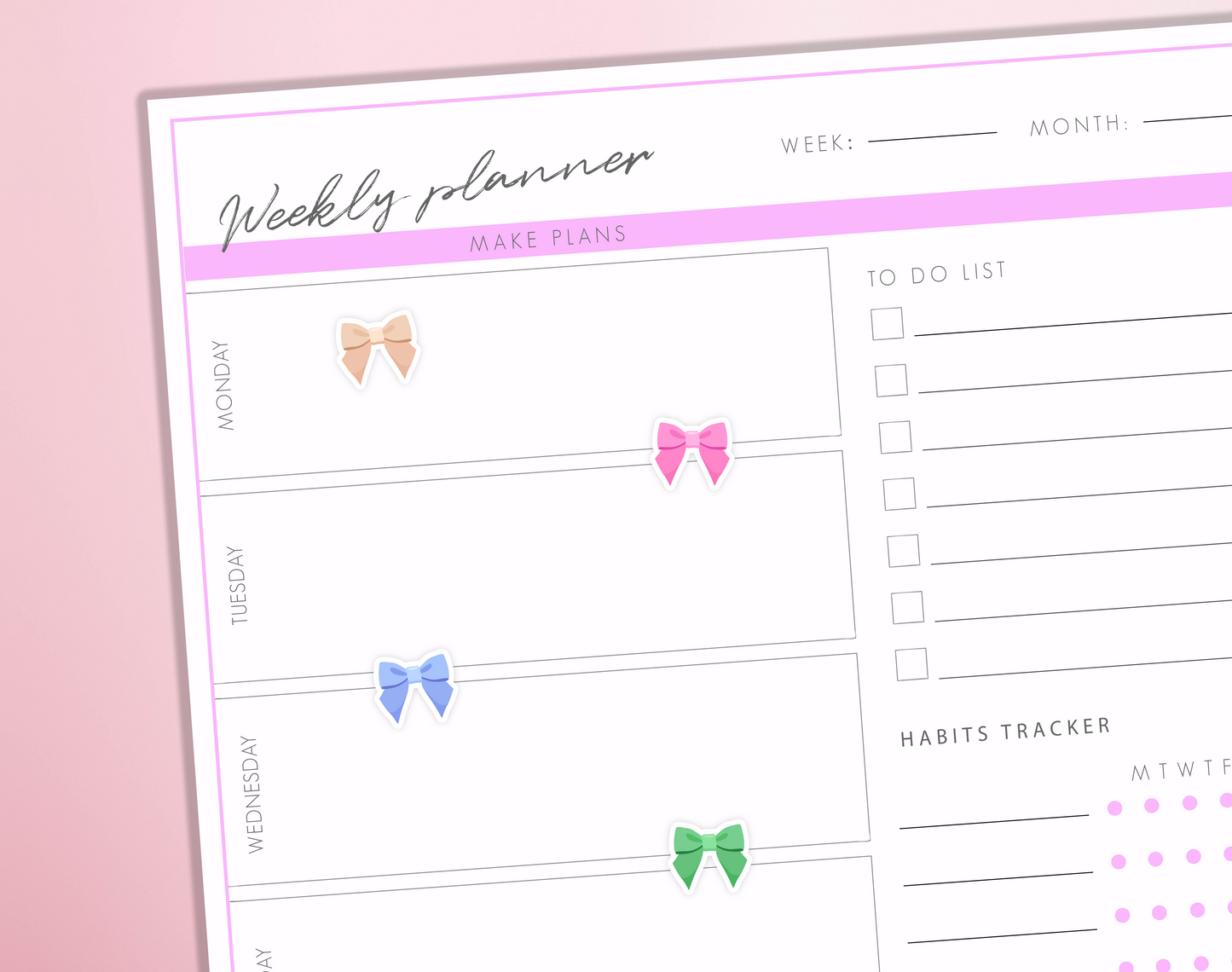 Mini Bow Planner Stickers Cute Colorful Ribbon Decorative Bullet Journal Sticker Sheet