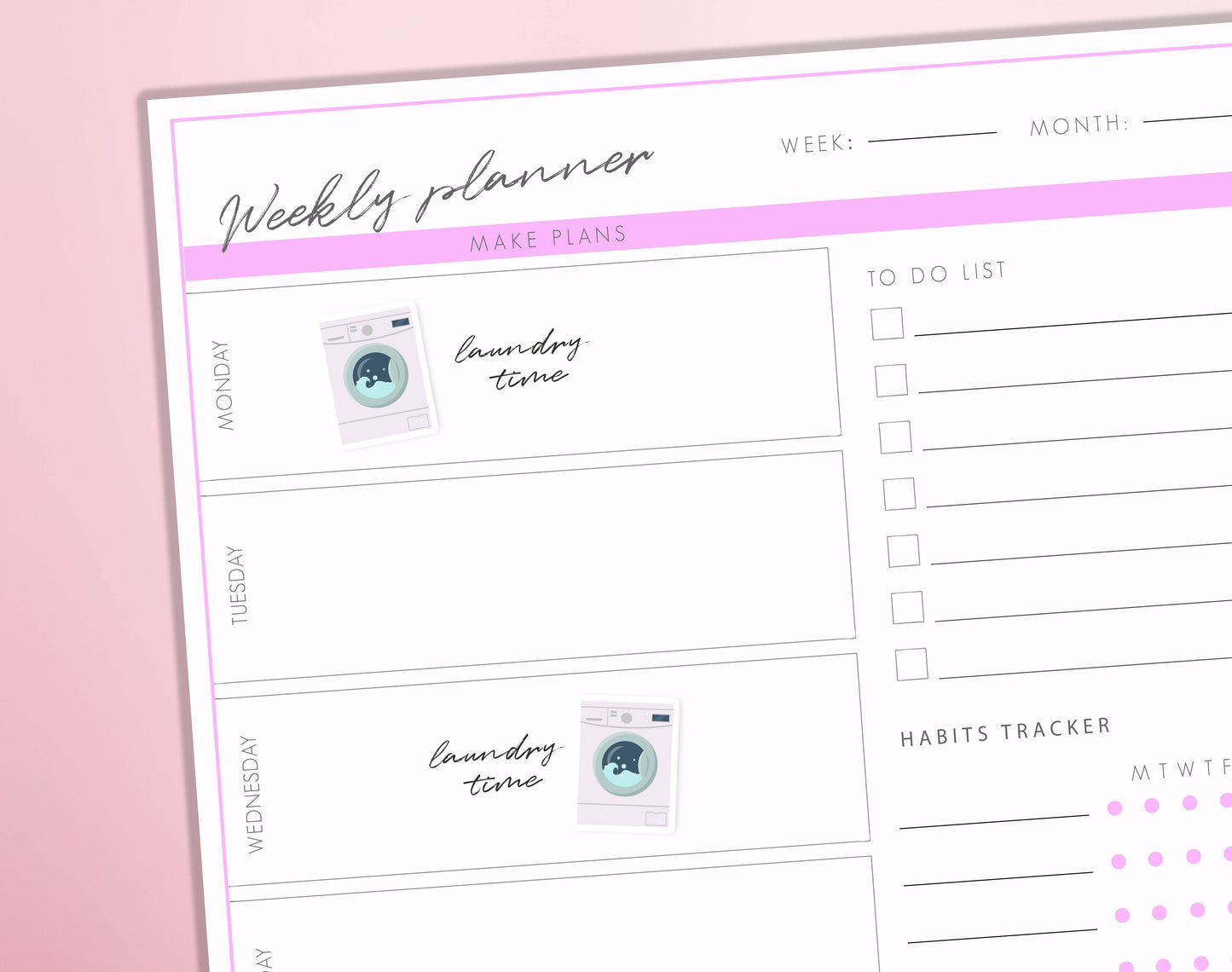 Washing Machine Planner Stickers | Laundry day Stickers | House Chores Laundry Washing Clothes Journal Diary Sticker Sheet