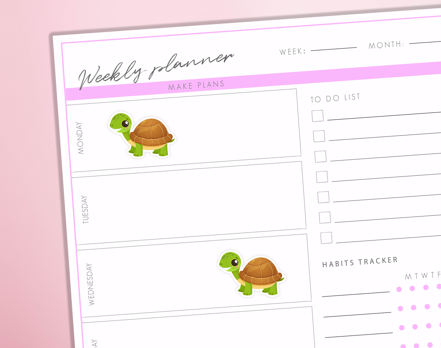 Adorable Turtle Planner Stickers Tortoise Animal Pet Care Zoo Bullet Journal Sticker Sheet