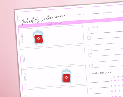 Blood Transfusion Planner Stickers Donate Donor Medical Hospital Health Care Reminder Bullet Journal Sticker Sheet