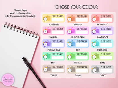 Sleep Tracker Planner Stickers Write on Box Sleep Nigh Time Routine Bullet Journal Sticker Sheet