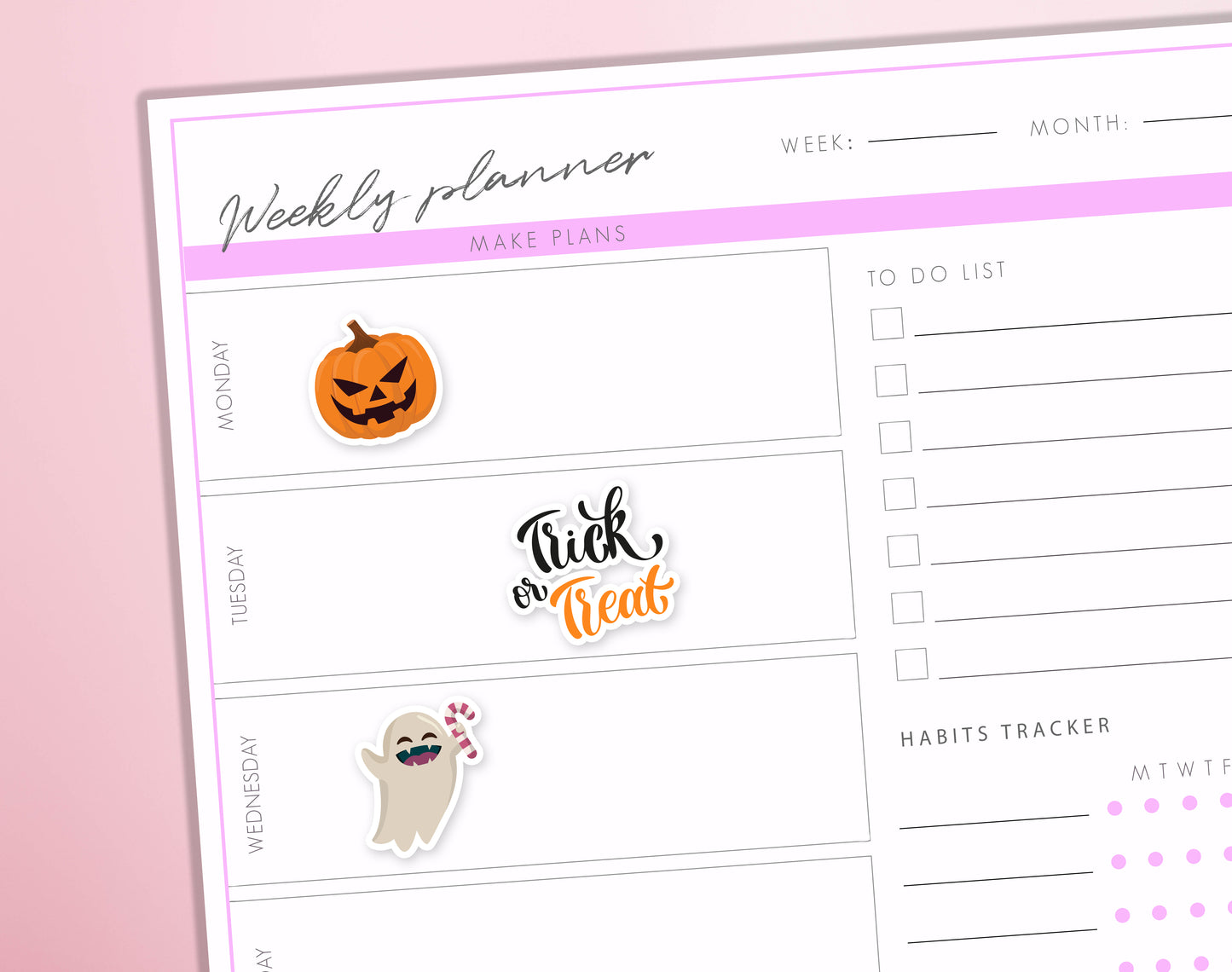 Halloween Elements Planner Stickers Halloween Diary Journal Sticker Sheet