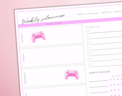 Game Controller Planner Sticker Video Gaming Streaming Hobby Free Time Bullet Journal Sticker Sheet