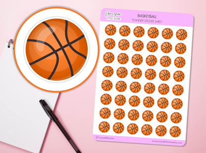 Basketball Planner Stickers | Sport Training Basketball Journal Diary Sticker Sheet