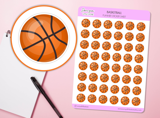 Basketball Planner Stickers | Sport Training Basketball Journal Diary Sticker Sheet