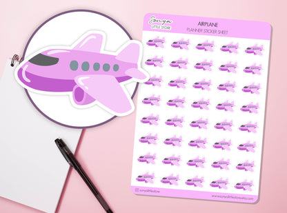 Airplane Planner Stickers Plane Sticker Travel Stickers Transport Flight Holiday Travel Journal Diary Sticker Sheet