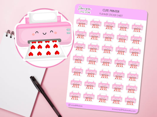 Cute Printer Planner Stickers| Printing Orders Reminder Work  Bullet Journal Diary Sticker Sheet