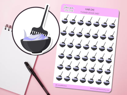 Hair Dye Colouring Reminder Planner Stickers Haircolor Appointment Colouring Journal Diary Sticker Sheet