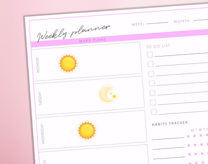 Moon and Sun Planner Stickers | Day and Night Celestial Space Planets Sleep Bullet Journal Sticker Sheet