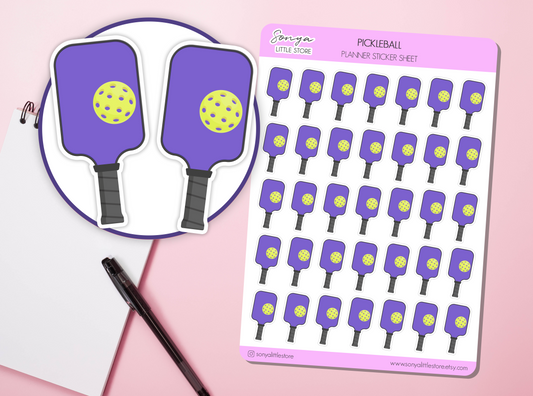 Pickleball Planner Stickers Sport Exercise Fitnnes Activity Bullet Journal Diary Sticker Sheet