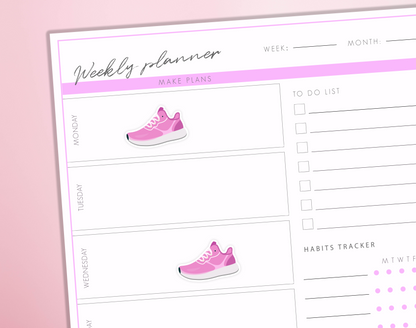 Trainers/Sneakers Planner Stickers | Exercise Gym Workout Running Bullet Journal Diary Sticker Sheet